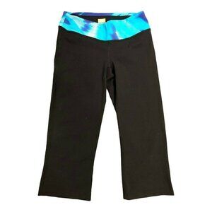 Lucy Women Black Crop Capri Yoga Legging Pant XS